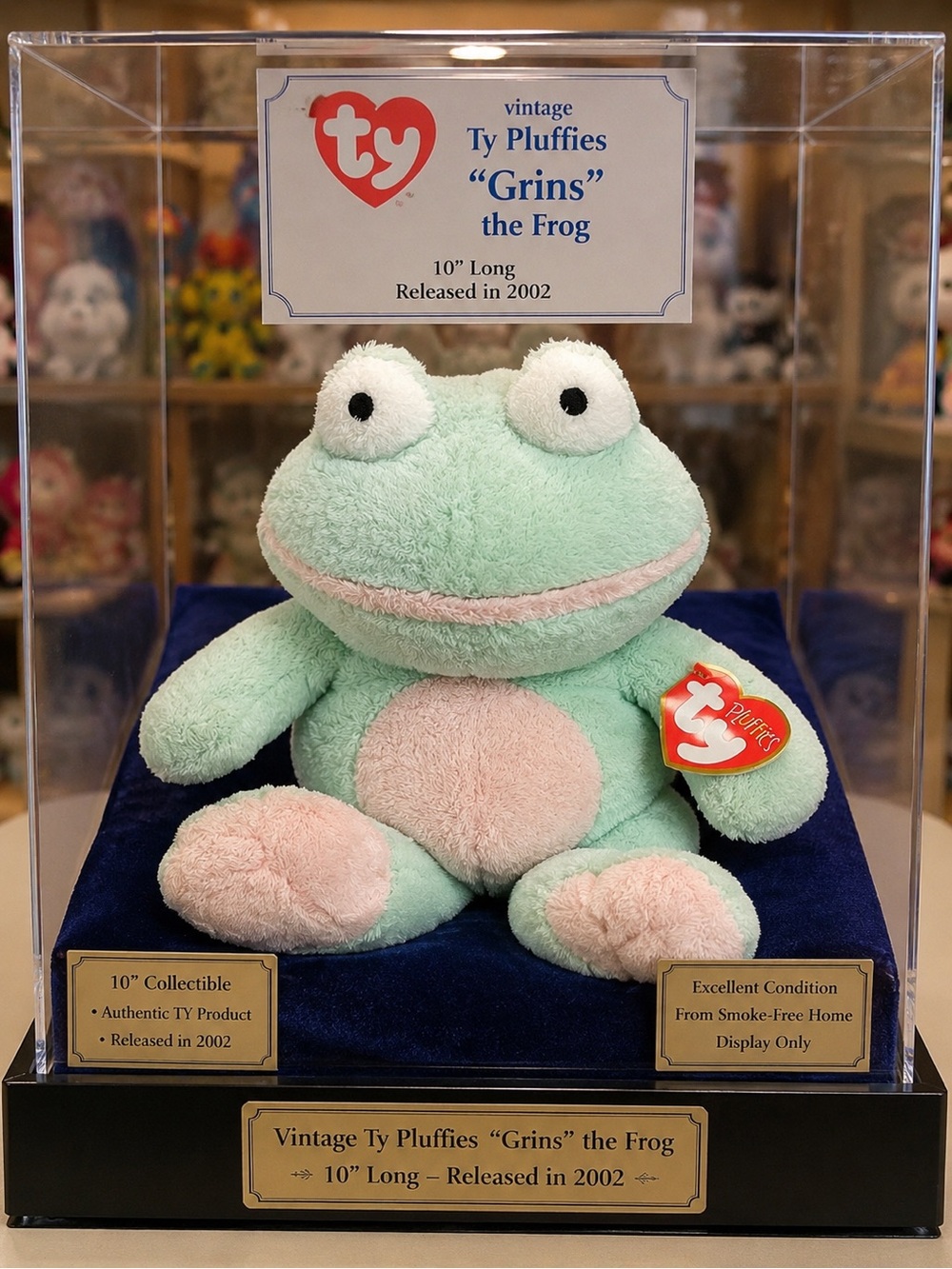 Ty Pluffies “Grins” The Frog Plush